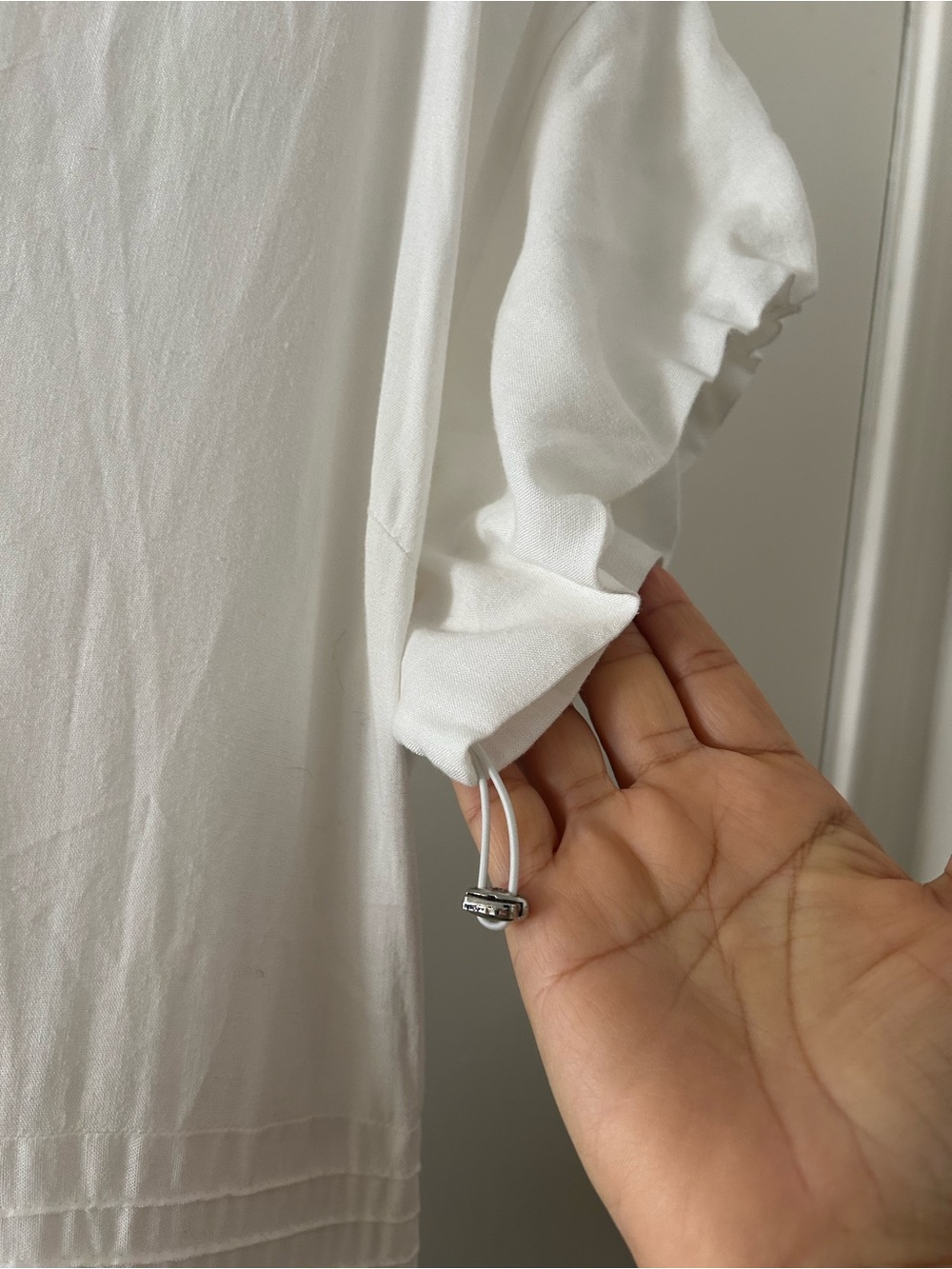 Maje White Button-Front Tiered Maxi Dress with Lace Trim - Picture 8 of 14